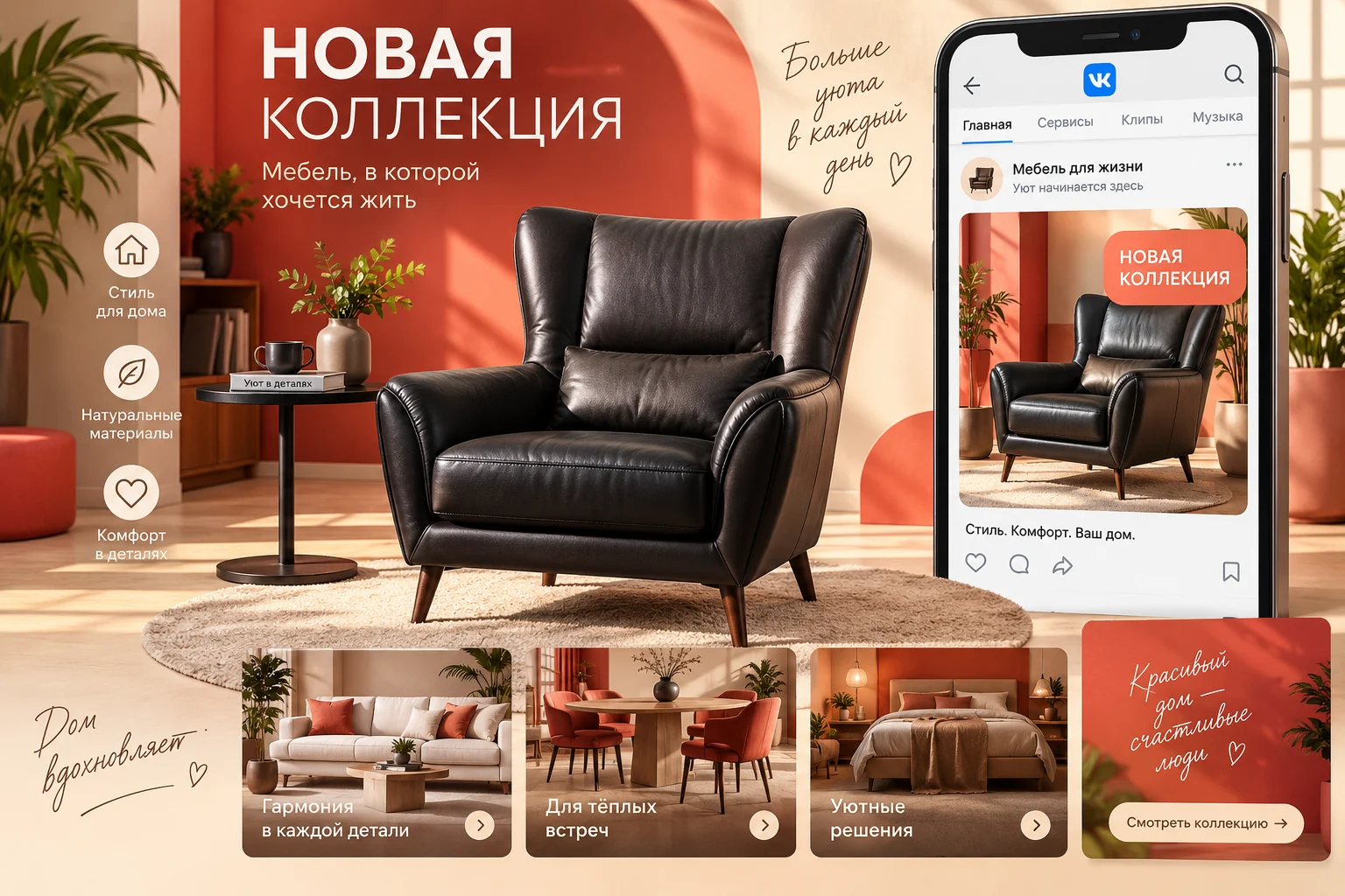 ВКонтакте: Из кампании человек попадает сразу в подходящий выбор.